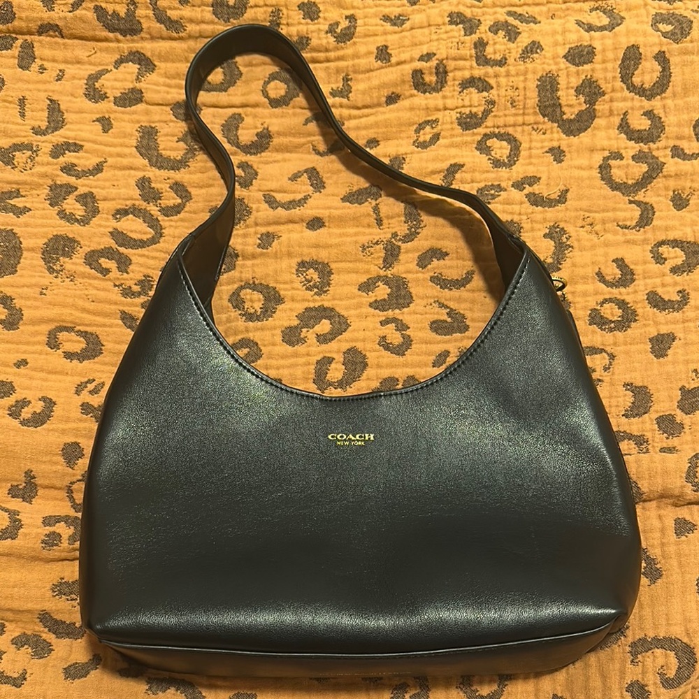 Chinese Black Leather Shoulder Bag